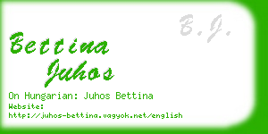 bettina juhos business card